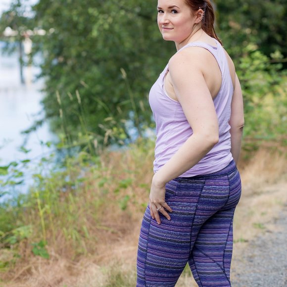 Lululemon Pace Rival Crop Space Dye Twist Violet Sz 8 - Picture 5 of 15